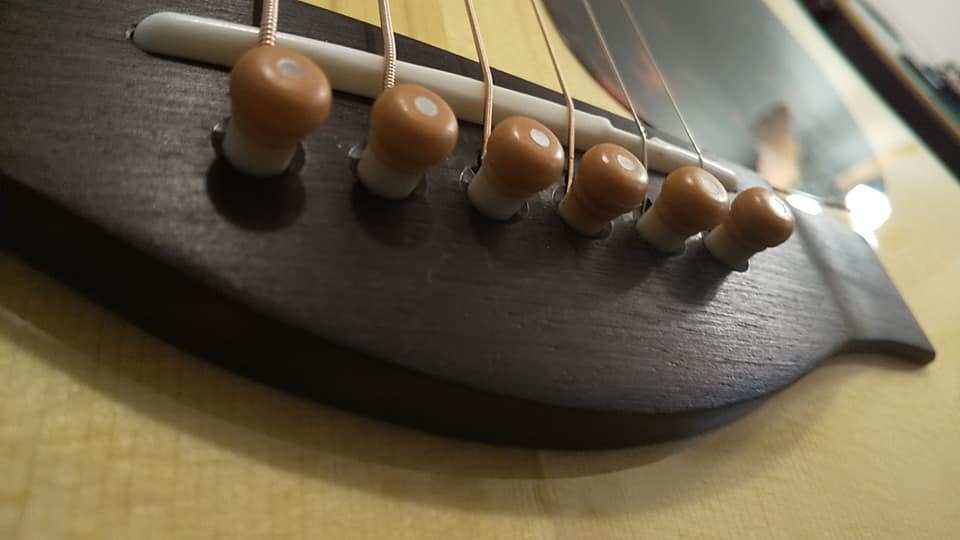 YAMAHA LL16M ブリッジピンをTUSQ(タスク)に交換: チョコ通信