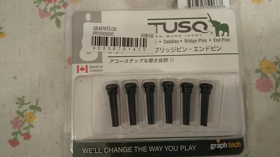 YAMAHA LL16M ブリッジピンをTUSQ(タスク)に交換: チョコ通信